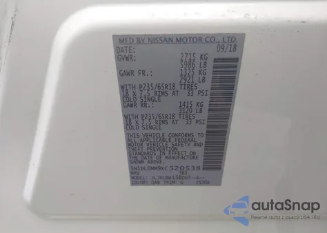 2019 Infiniti Qx60 Luxe from USA, damaged, VIN 5N1DL0MM9KC520538